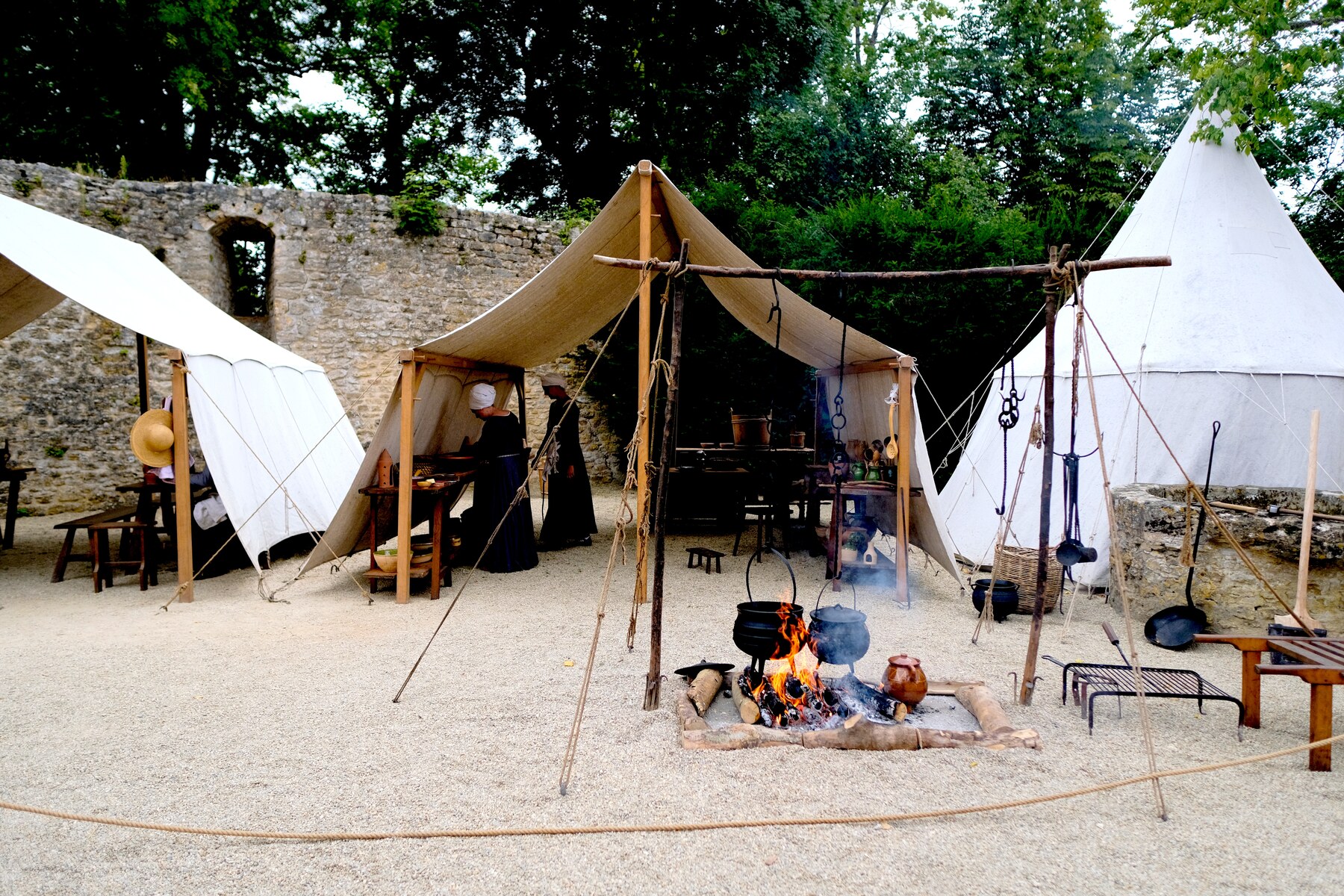 The same historical camp photograph rendered by Darktable with the personal treatment